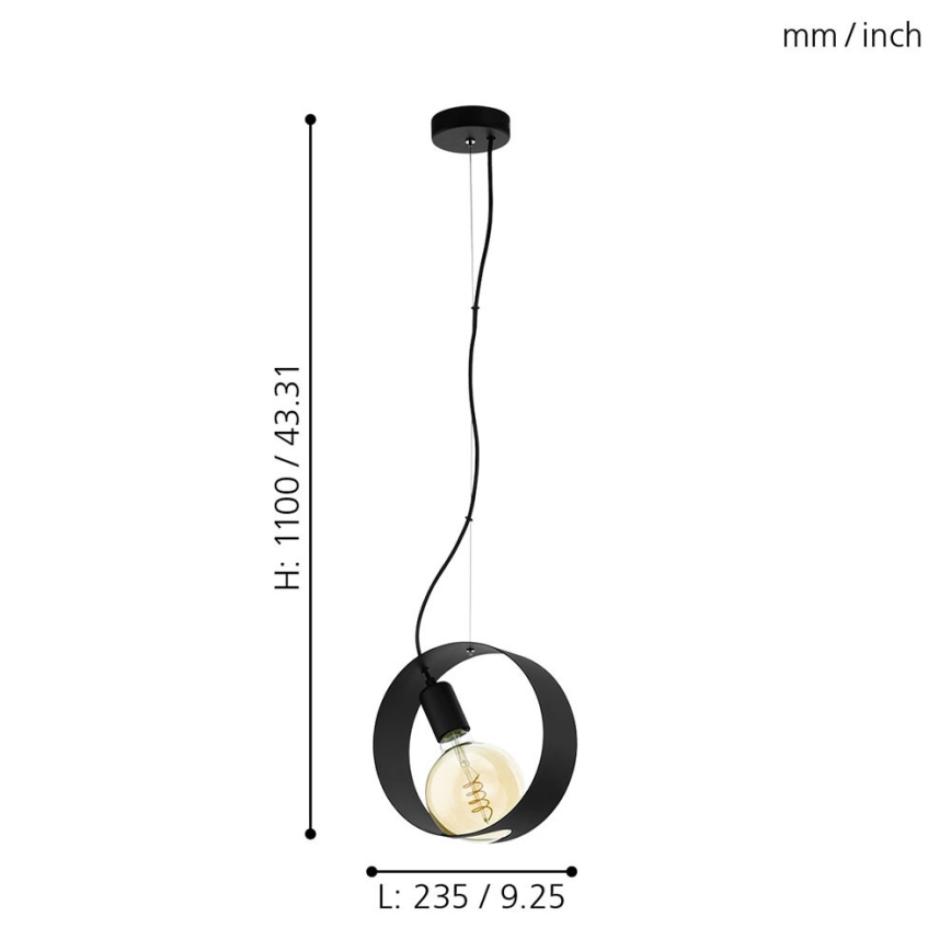 Eglo 43128 - LED karājošā lampa uz kabeļa MAIDENHEAD 1xE27/4W/230V