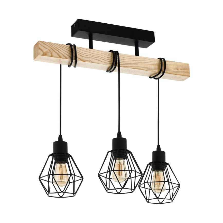 Eglo - Virsapmetuma lustra TOWNSHEND 3xE27/60W/230V priede