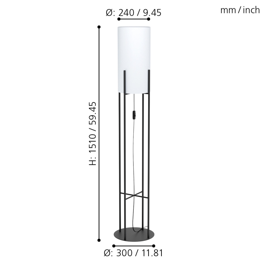 Eglo - Stāvlampa 1xE27/60W/230V