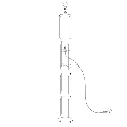 Eglo - Stāvlampa 1xE27/60W/230V