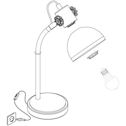 Eglo 43165 - Galda lampa LUBENHAM 1xE27/28W/230V