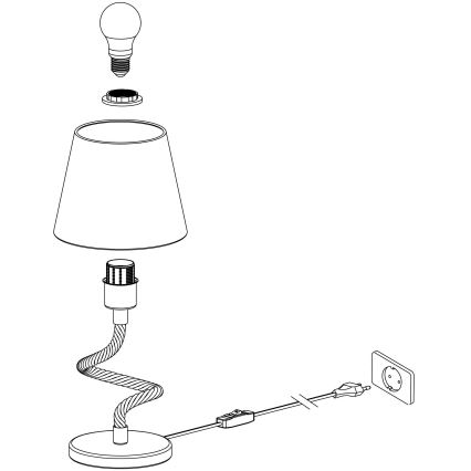 Eglo - Galda lampa 1xE27/28W/230V