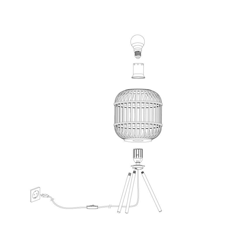 Eglo - Galda lampa 1xE27/28W/230V