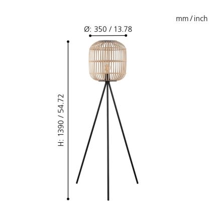 Eglo - Stāvlampa 1xE27/28W/230V