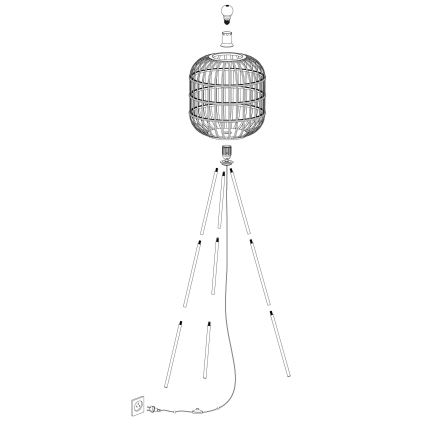 Eglo - Stāvlampa 1xE27/28W/230V