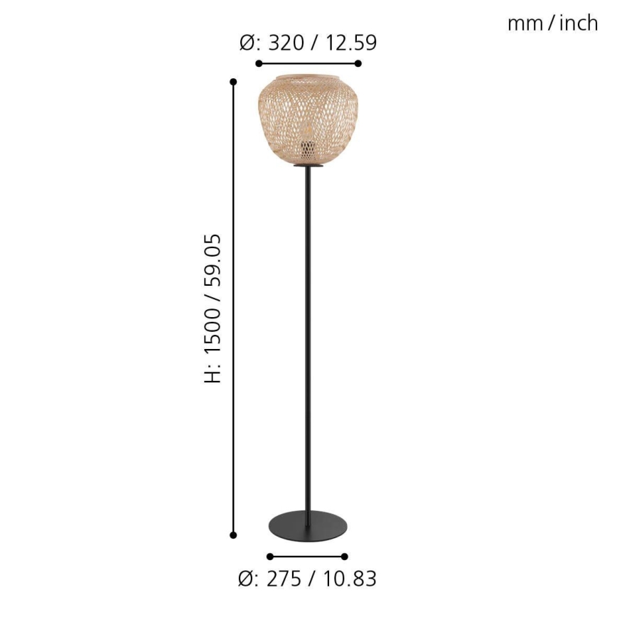 Eglo - Grīdas lampa 1xE27/40W/230V