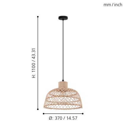 Eglo - Lustra ar auklu 1xE27/40W/230V