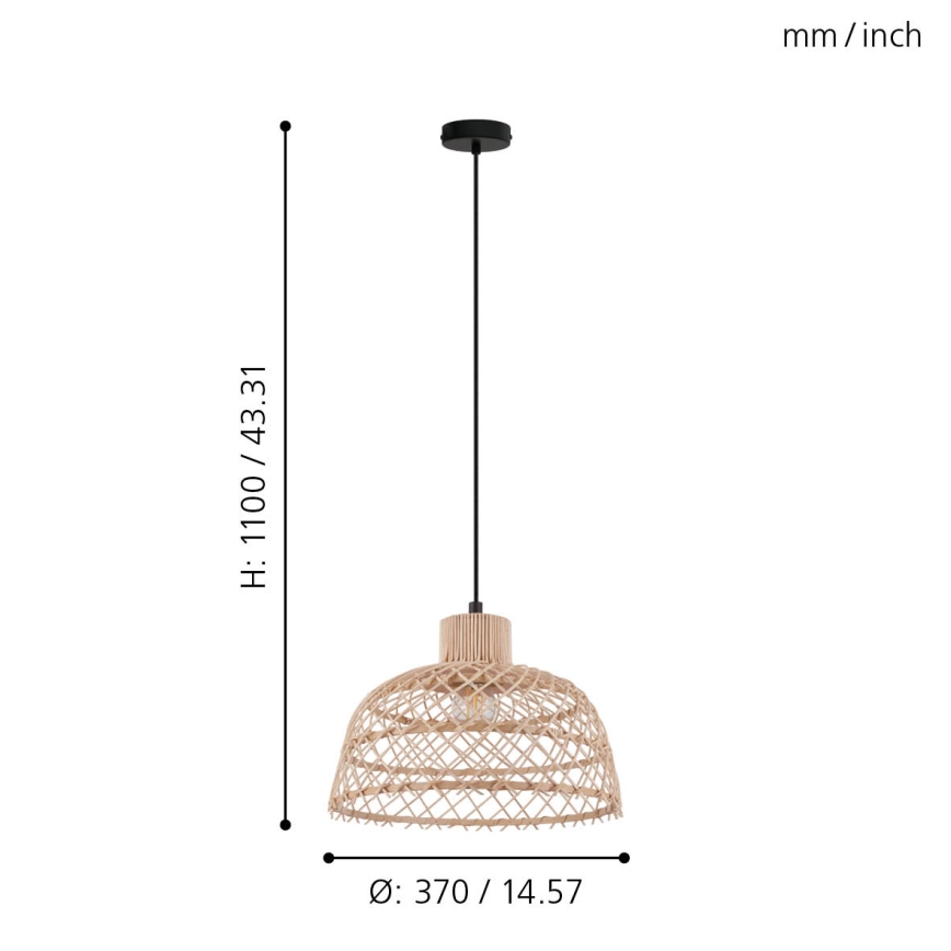 Eglo - Lustra ar auklu 1xE27/40W/230V