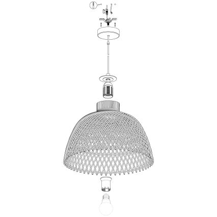 Eglo - Lustra ar auklu 1xE27/40W/230V