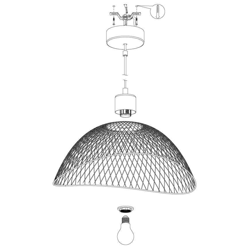 Eglo - Lustra ar auklu 1xE27/60W/230V