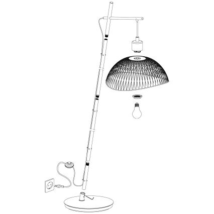 Eglo - Grīdas lampa 1xE27/60W/230V