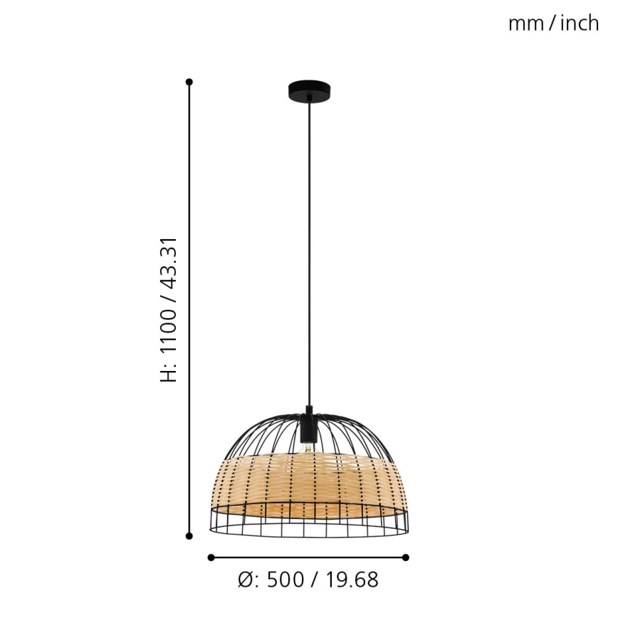 Eglo - Lustra ar auklu 1xE27/40W/230V