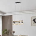 Eglo 43316 - Lustra uz kabeļa ERRIBERA 8xE27/40W/230V ozols/melns