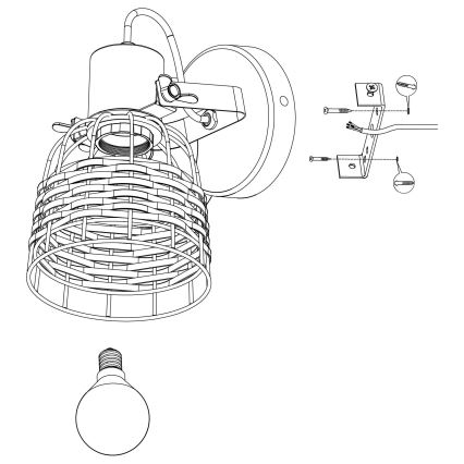 Eglo - Lampa 1xE27/40W/230V