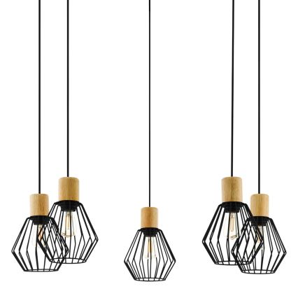 Eglo - Lustra ar auklu 5xE27/60W/230V zirneklis