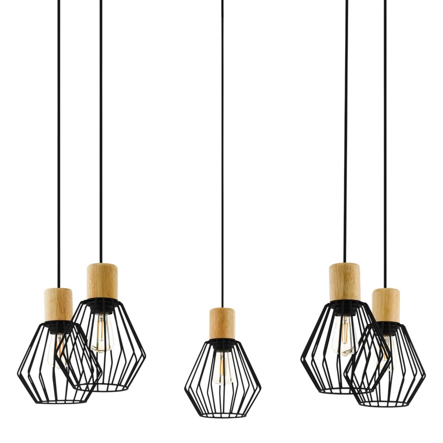 Eglo - Lustra ar auklu 5xE27/60W/230V zirneklis