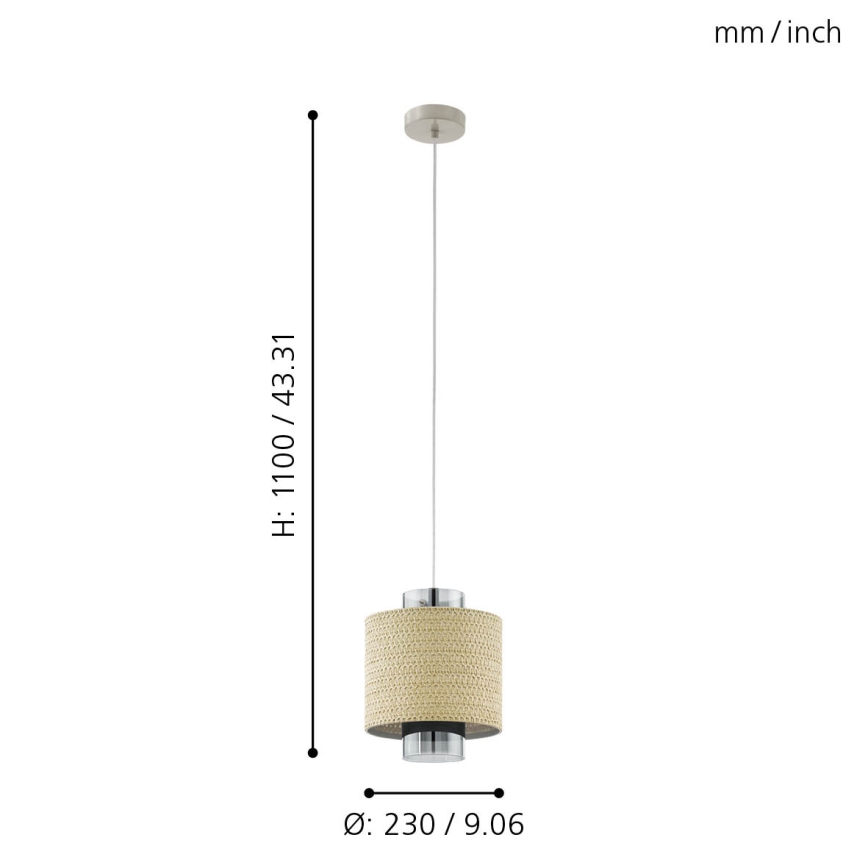 Eglo - Lustra ar auklu 1xE27/40W/230V