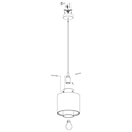 Eglo - Lustra ar auklu 1xE27/40W/230V