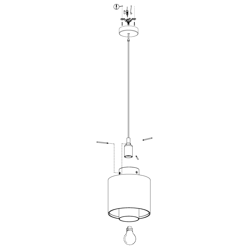 Eglo - Lustra ar auklu 1xE27/40W/230V