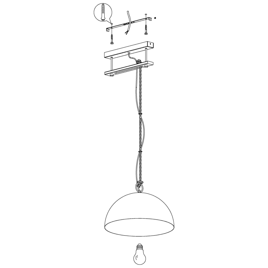 Eglo - Lustra ar auklu 1xE27/40W/230V