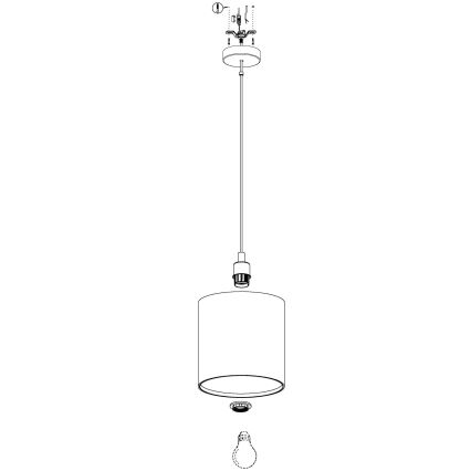 Eglo - Lustra ar auklu 1xE27/40W/230V