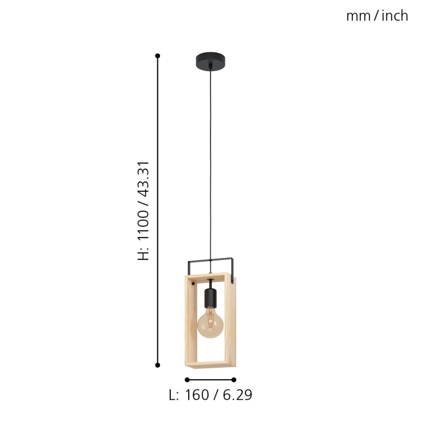 Eglo - Lustra ar auklu 1xE27/40W/230V