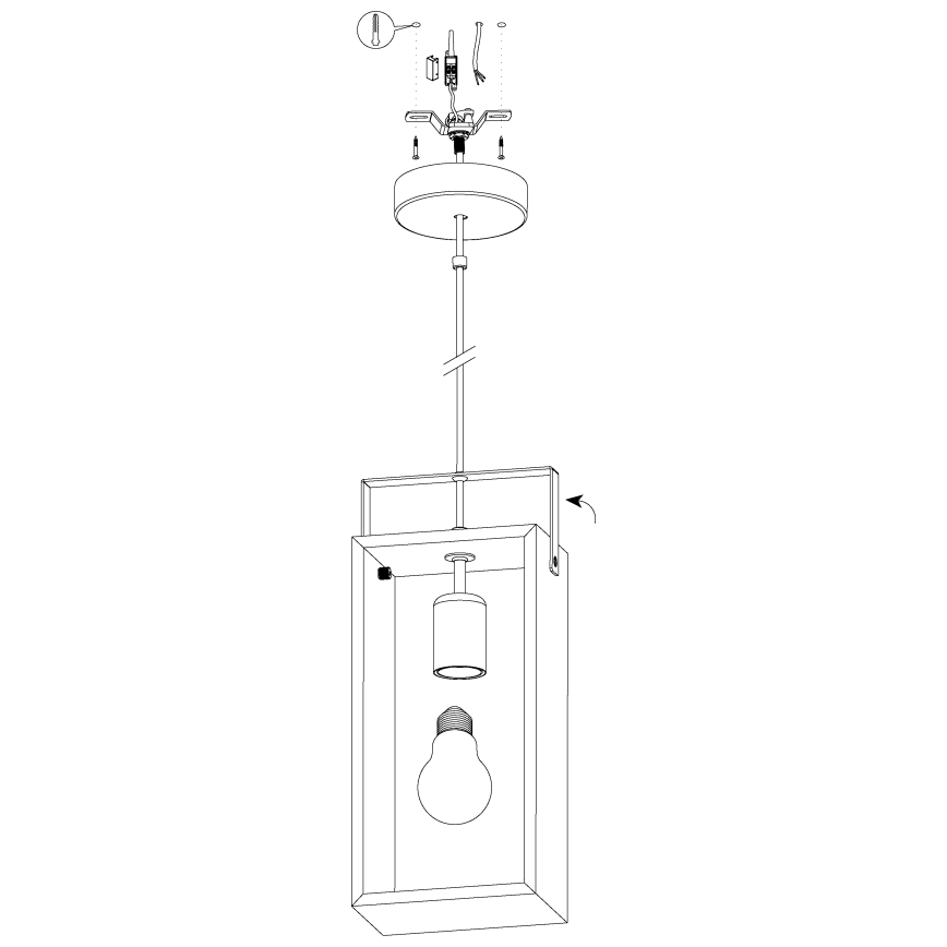 Eglo - Lustra ar auklu 1xE27/40W/230V