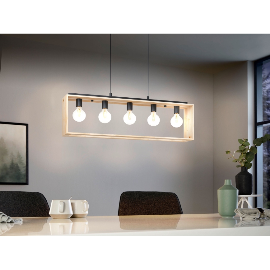 Eglo - Lustra ar auklu 5xE27/40W/230V