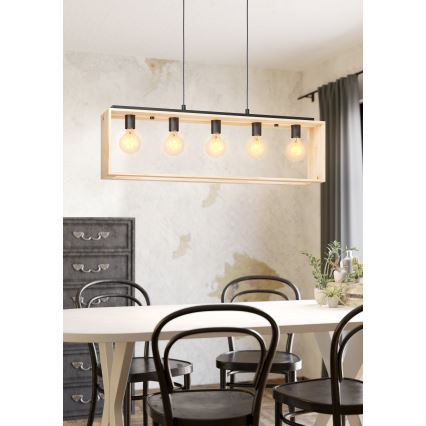 Eglo - Lustra ar auklu 5xE27/40W/230V