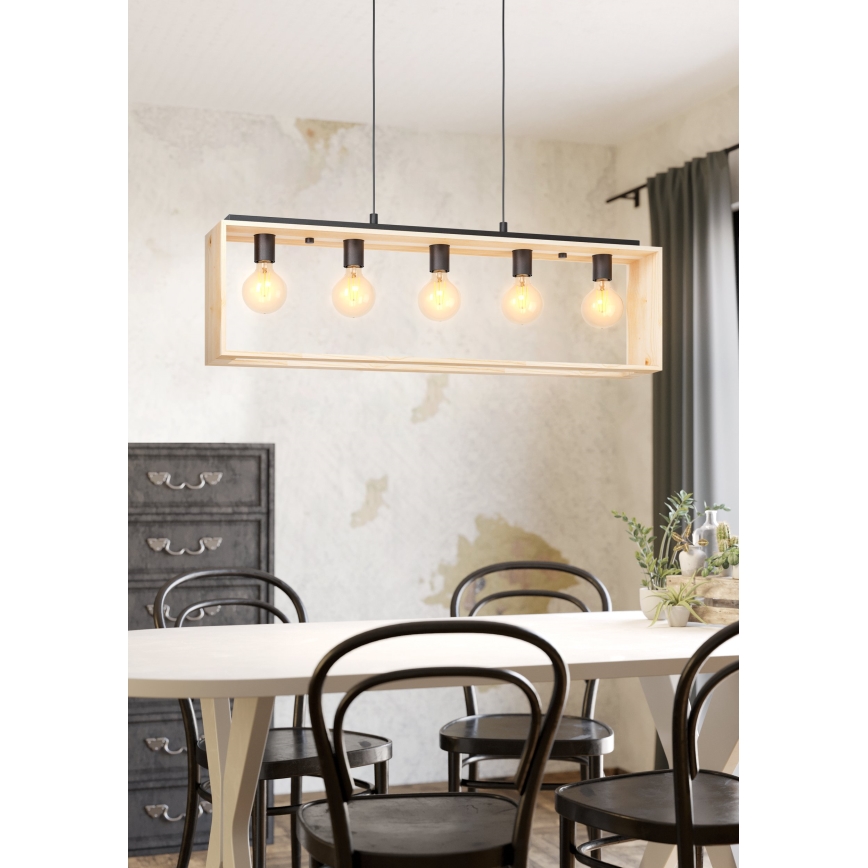 Eglo - Lustra ar auklu 5xE27/40W/230V