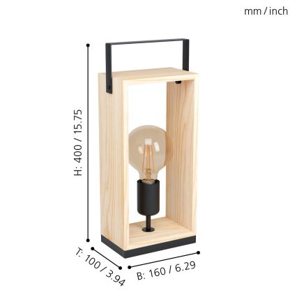 Eglo - Galda lampa 1xE27/40W/230V