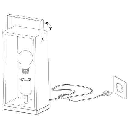 Eglo - Galda lampa 1xE27/40W/230V