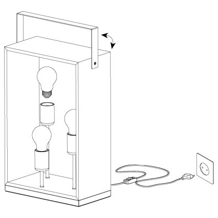 Eglo - Galda lampa 3xE27/40W/230V