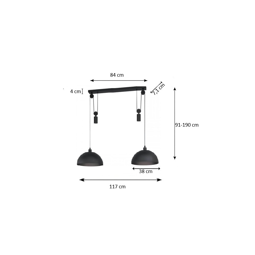 Eglo - Lustra uz auklas 2xE27/40W/230V