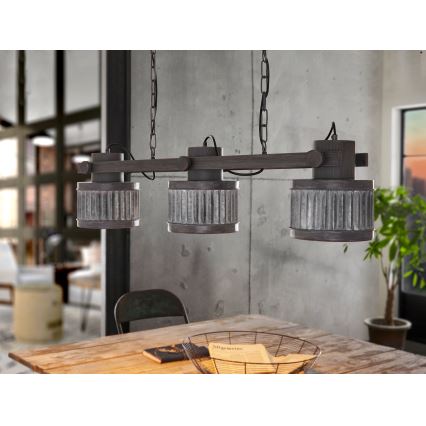 Eglo 43447 - lustra TURROCK ar ķēdi 3xE27/28W/230V