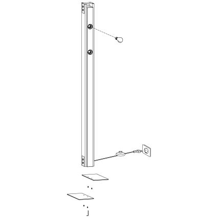 Eglo - Grīdas lampa 4xE27/60W/230V