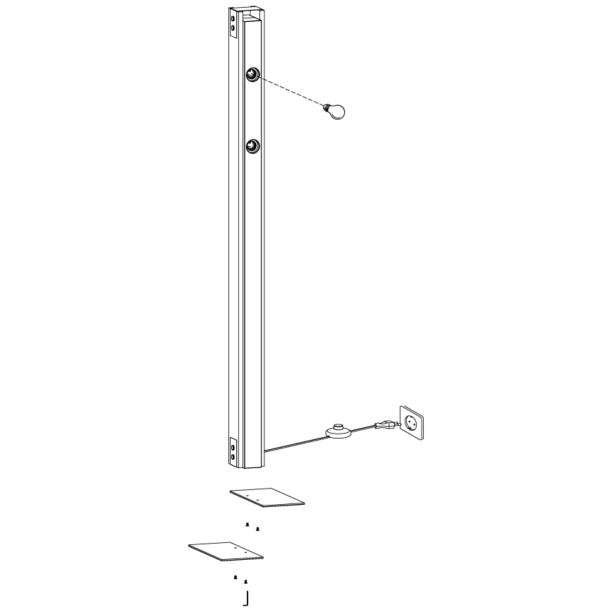 Eglo - Grīdas lampa 4xE27/60W/230V