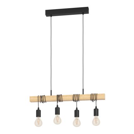 Eglo - Lustra ar auklu TOWNSHEND 4xE27/60W/230V
