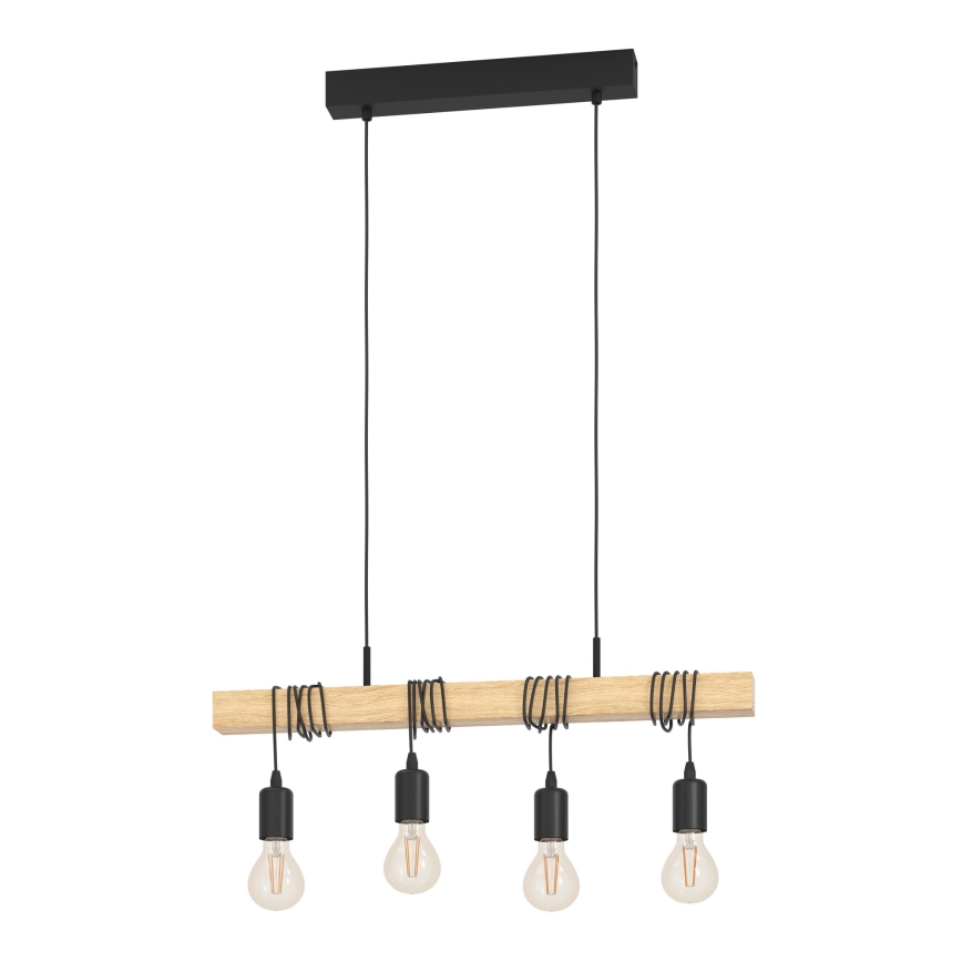 Eglo - Lustra ar auklu TOWNSHEND 4xE27/60W/230V