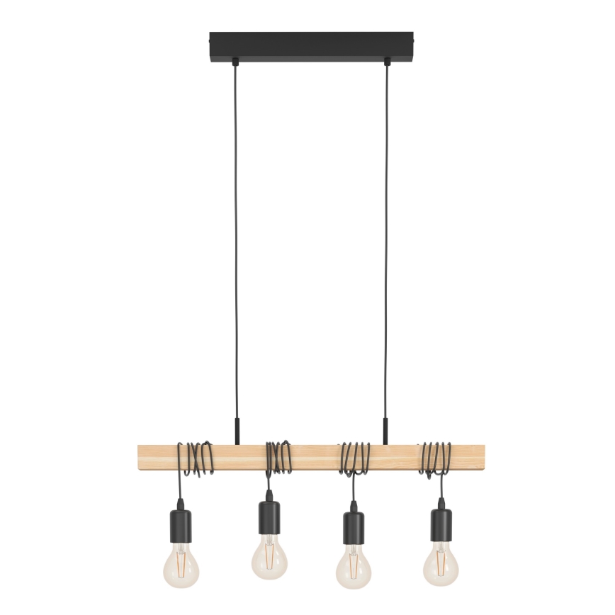Eglo - Lustra ar auklu TOWNSHEND 4xE27/60W/230V