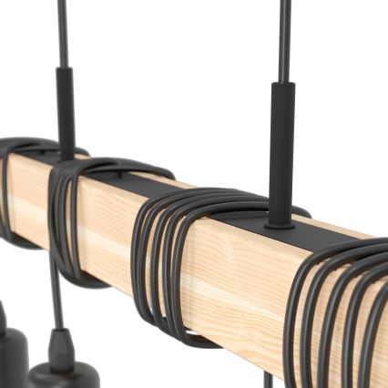 Eglo - Karājamā lustra uz troses TOWNSHEND 4xE27/60W/230V