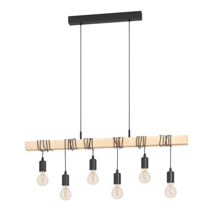 Eglo - Lustra ar auklu TOWNSHEND 6xE27/60W/230V - FSC sertificēts