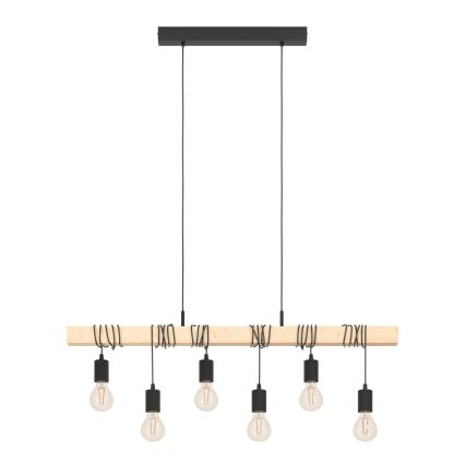 Eglo - Lustra ar auklu TOWNSHEND 6xE27/60W/230V - FSC sertificēts
