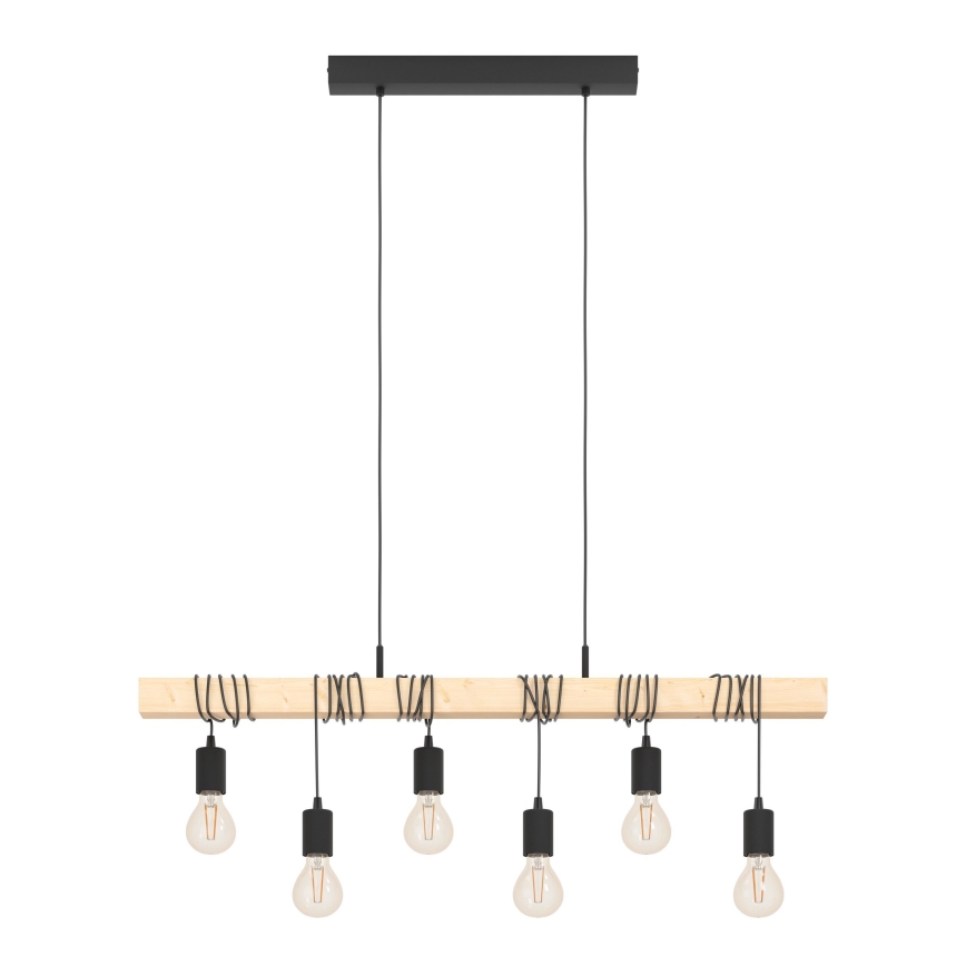 Eglo - Lustra ar auklu TOWNSHEND 6xE27/60W/230V - FSC sertificēts
