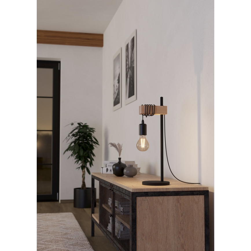 Eglo - Galda lampa TOWNSHEND 1xE27/10W/230V - FSC sertificēts