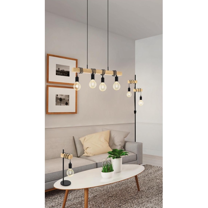Eglo - Galda lampa TOWNSHEND 1xE27/10W/230V - FSC sertificēts