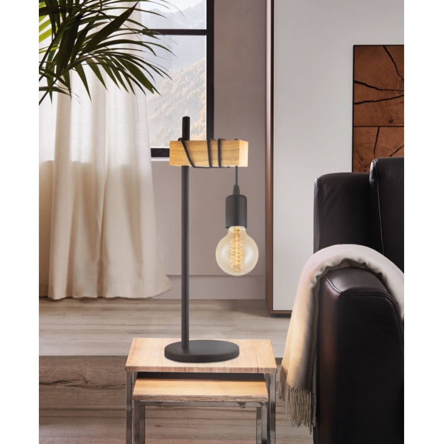 Eglo - Galda lampa TOWNSHEND 1xE27/10W/230V - FSC sertificēts