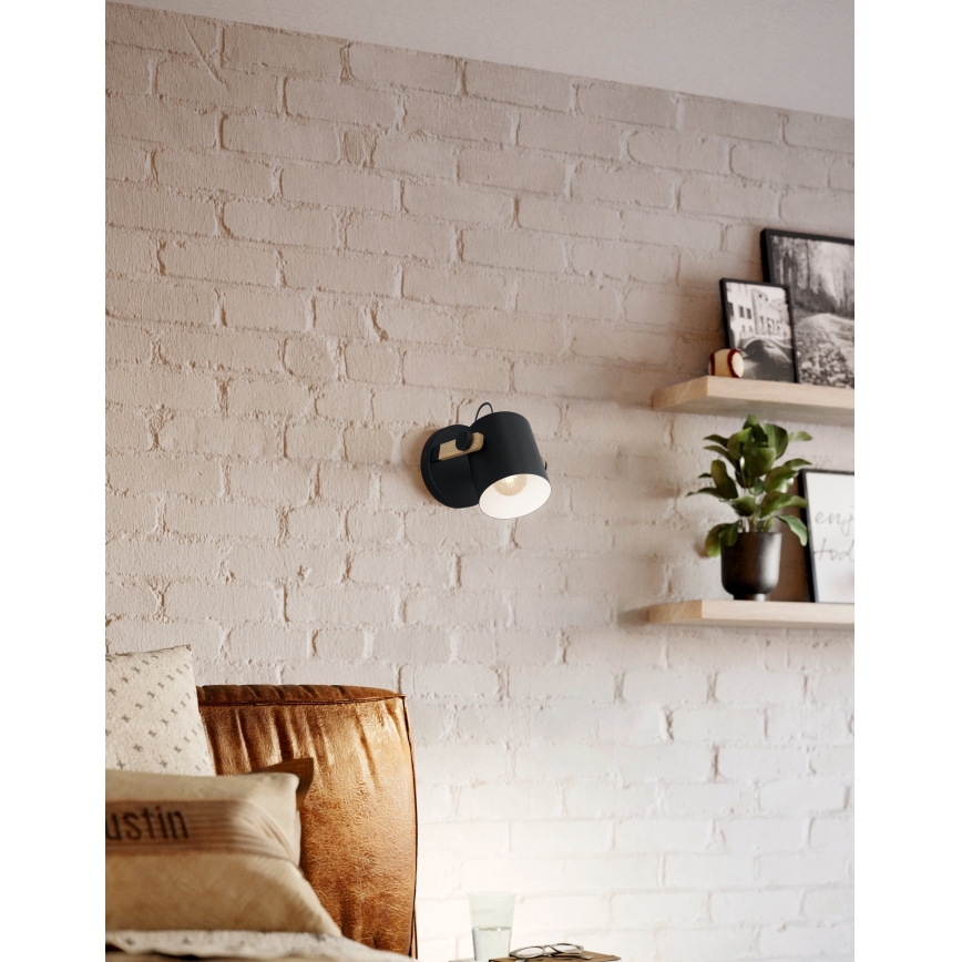 Eglo - Sienas lampa 1xE27/28W/230V - FSC sertificēts