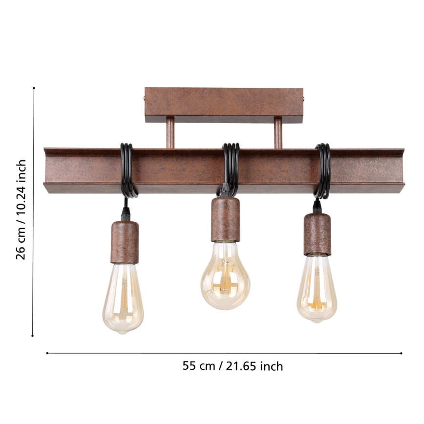 Eglo - Virsapmetuma lustra TOWNSHEND 3xE27/60W/230V