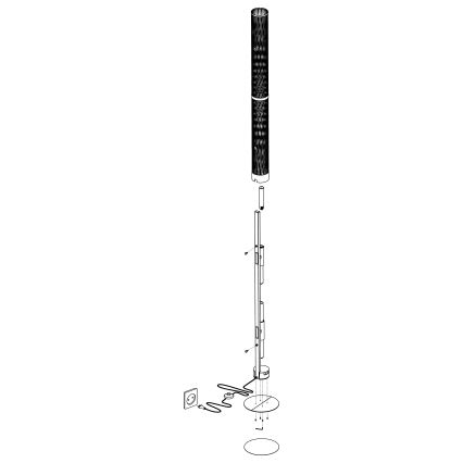 Eglo - Grīdas lampa 4xE27/40W/230V